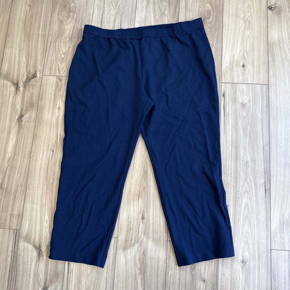 Susan Graver Womens 2X Minimalist Casual Coastal Premium Stretch Pull On Pants